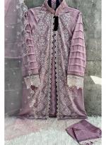 Georgette Purple Eid Wear Embroidery Work Readymade Pakistani Suit